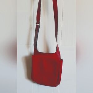 Stone Ridge red leather crossbody